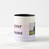 Mug simple minimum ajouter votre nom photo aquarelle c (Centre)