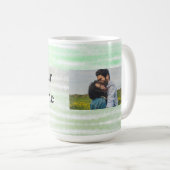 Mug simple minimum ajouter votre nom photo aquarelle c (Devant droit)