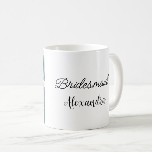 Mug simple minimum ajouter votre nom photo bridesmaid  (Devant droit)