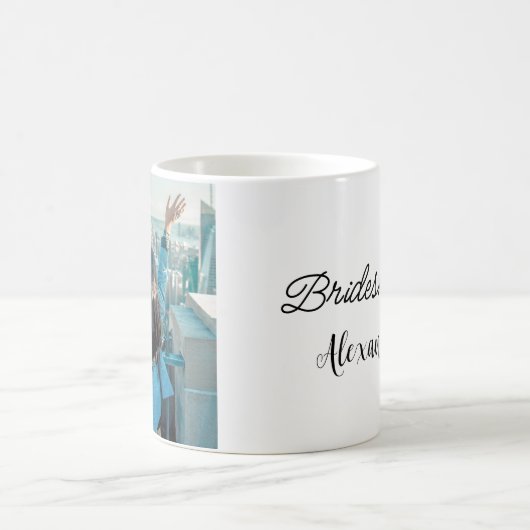 Mug simple minimum ajouter votre nom photo bridesmaid  (Centre)