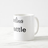 Mug Simple minimum ajouter votre nom texte place ville (Devant droit)