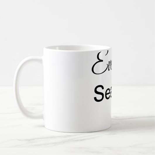 Mug Simple minimum ajouter votre nom texte place ville (Gauche)