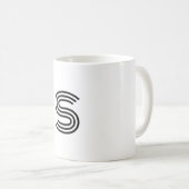 Mug simple minimum ajouter votre texte monogramme phot (Devant droit)
