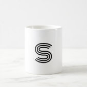 Mug simple minimum ajouter votre texte monogramme phot (Centre)
