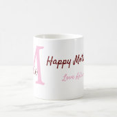 Mug simple minimum de jour mère monogramme nom rose te (Centre)