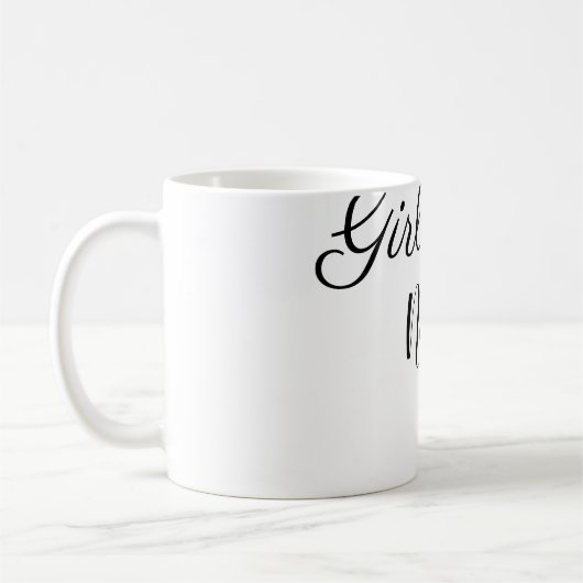 Mug simple minimum fille puissance ajouter nom texte i (Gauche)