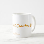 Mug simple minimum meilleur grand-mère jamais orange m (Devant droit)