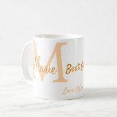 Mug simple minimum meilleur grand-mère jamais orange m (Devant gauche)