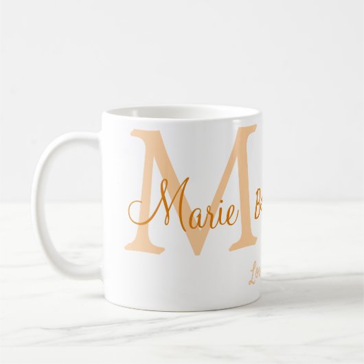 Mug simple minimum meilleur grand-mère jamais orange m (Gauche)