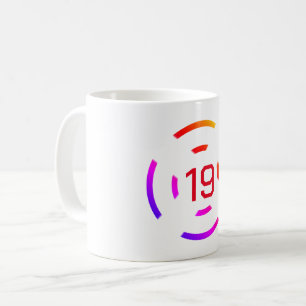 Mug simple minimum or monogramme personnalisé moderne 