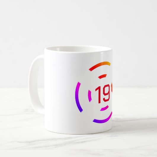 Mug simple minimum or monogramme personnalisé moderne  (Devant gauche)