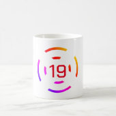 Mug simple minimum or monogramme personnalisé moderne  (Centre)