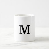 Mug simple minimum or monogramme personnalisé moderne  (Centre)
