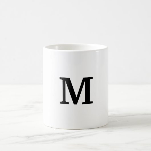 Mug simple minimum or monogramme personnalisé moderne  (Centre)