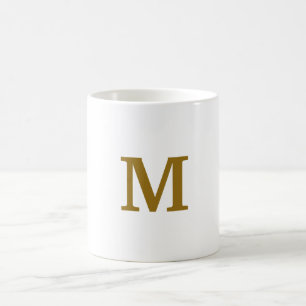 Mug simple minimum or monogramme personnalisé moderne 
