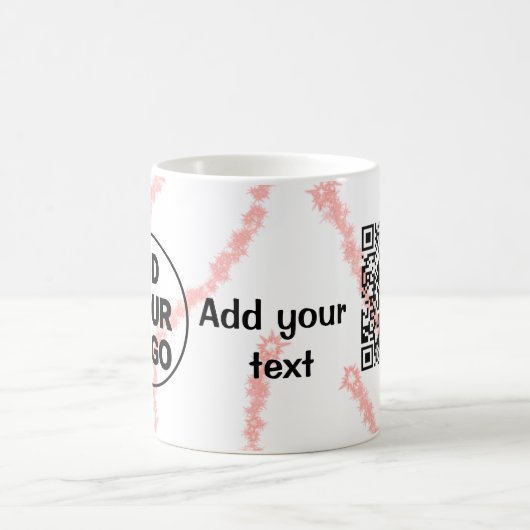 Mug Simple minimum q r code ajouter le logo code d'ana (Centre)