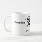 Mug Simple minimum q r code ajouter le logo texte des  (Gauche)