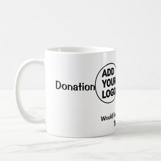 Mug Simple minimum q r code ajouter le logo texte des  (Gauche)