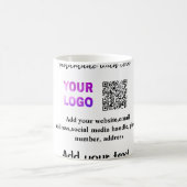 Mug Simple minimum q r code ajouter logo code d'analys (Centre)