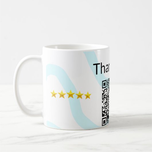 Mug Simple minimum q r code ajouter logo code d'analys (Gauche)