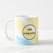Mug Simple minimum q r code ajouter logo code d'analys (Gauche)