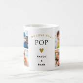 Mug Simple Modern 8 Photo Collage We Love You Pop (Centre)