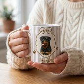 Mug simple moderne avec nom et photo de l'animal