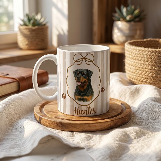 Mug simple moderne avec nom et photo de l'animal