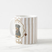 Mug simple moderne avec nom et photo de l'animal (Devant gauche)