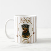 Mug simple moderne avec nom et photo de l'animal (Gauche)