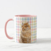 Mug simple moderne avec nom et photo de l'animal (Gauche)