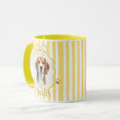 Mug simple moderne avec nom et photo de l'animal (Devant gauche)