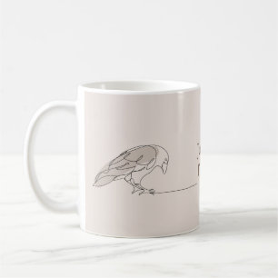 Mug Simple moderne deux oiseaux Fil brisé Coeurs brisé