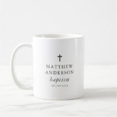 Mug Simple moderne Elegant Cross Baby Baptism (Gauche)