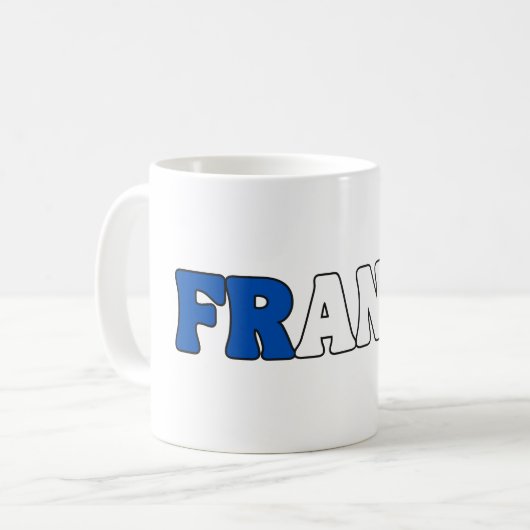 Mug Simple moderne France National Drapeau (Devant gauche)