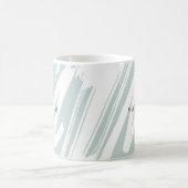 Mug Simple moderne initial et nom Sage vert & blanc (Centre)