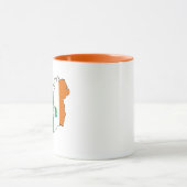 Mug Simple Moderne irlande irlandaise Carte Art Drapea (Centre)