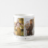 Mug Simple Moderne Meilleur Papa Ever 4 Photos Collage (Centre)