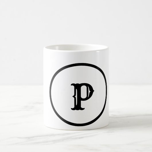 MUG SIMPLE MODERNE MODERNE MONOGRAM STYLE ÉLÉGANT FOUR (Centre)