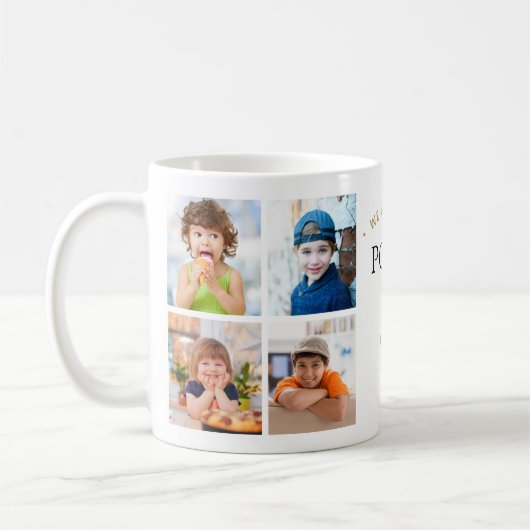 Mug Simple moderne Nous vous aimons Poppy 8 Photo Coll (Gauche)