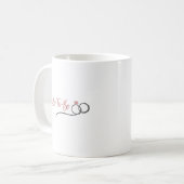 Mug Simple Moderne Rose Mariée À Venir | Chic Demoisel (Devant gauche)