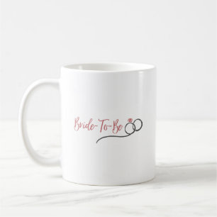 Mug Simple Moderne Rose Mariée À Venir   Élégante Demo