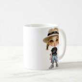 Mug Simple Moderne : Stylish Girl (Devant droit)