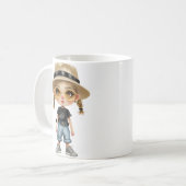 Mug Simple Moderne : Stylish Girl (Devant gauche)