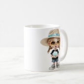 Mug Simple Moderne : Stylish Girl (Devant droit)