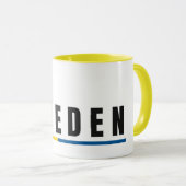 Mug Simple Moderne Suède LETTRE suédoise Drapeau Souve (Devant droit)