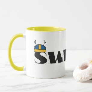 Mug Simple Moderne Suède Pays Suédois Drapeau Souvenir
