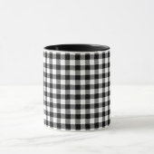 Mug Simple Monochrome Buffalo Plaid Pattern (Centre)