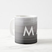 Mug Simple monogram add your name letter man minimal t (Devant gauche)