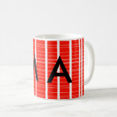 Mug Simple monogramme ajouter votre nom lettre man min (Devant droit)